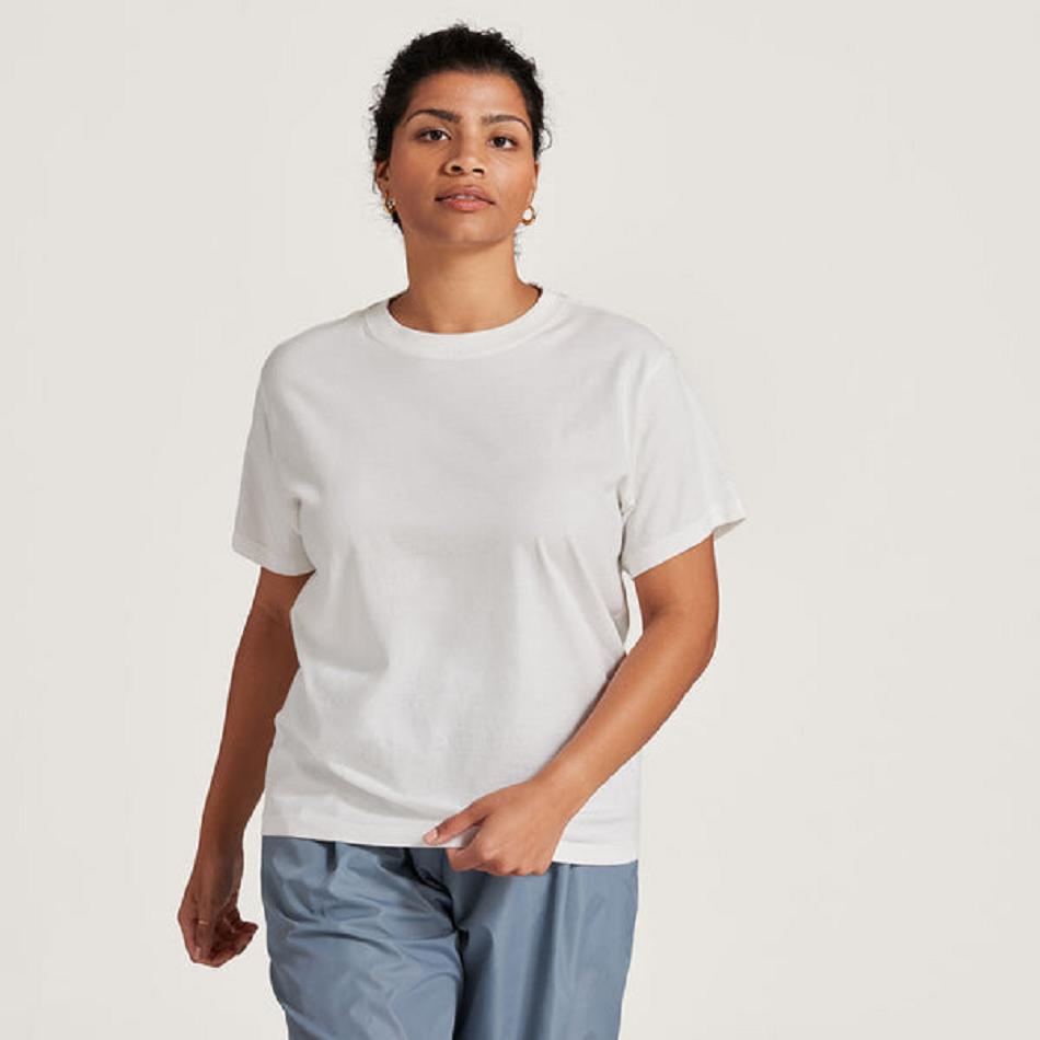 Allbirds Allgood Baumwoll T shirts Damen Weiß | ZCHNQ98134